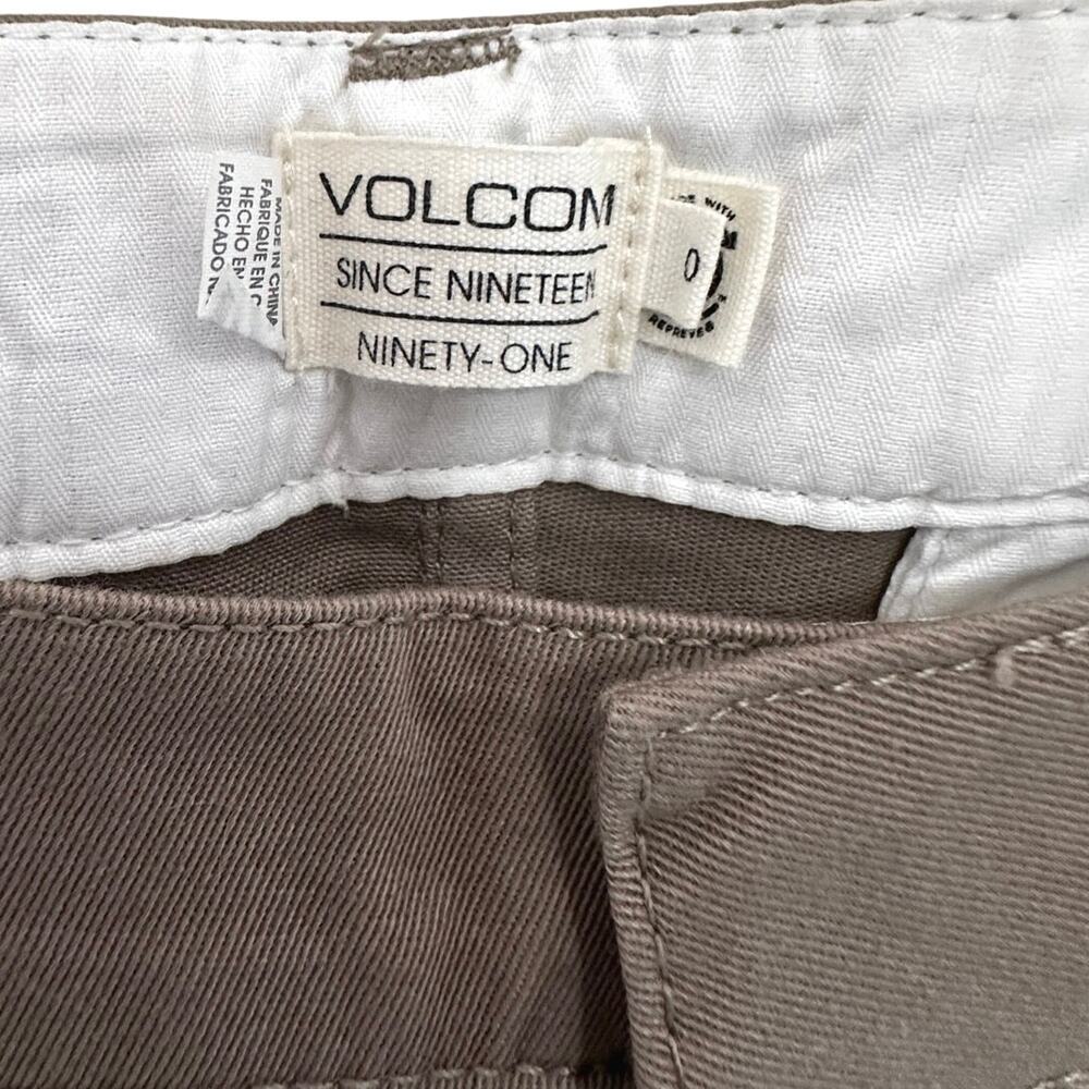 NWT Volcom Slim Straight Ankle Fit Frochickie pant size 0x27 khaki - Picture 6 of 7